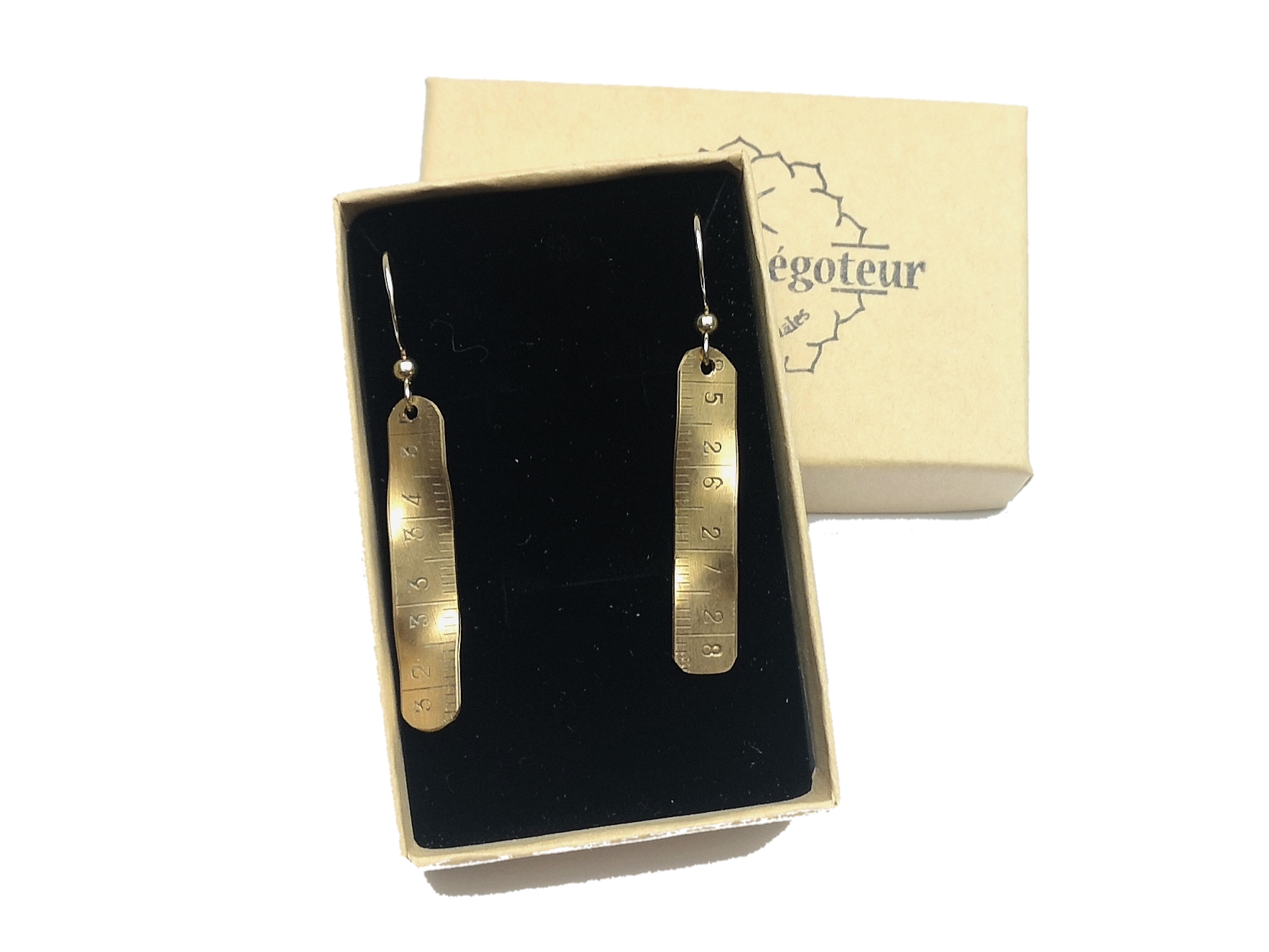 boucles mètre laiton torsadées 4cm